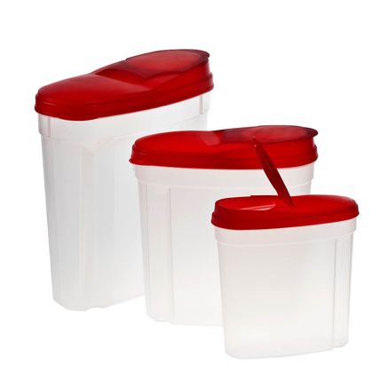 Pour and Store Plastic Dispensers, Set of 3-356146