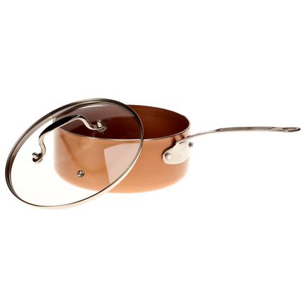 Ceramic Non-Stick Sauce Pan with Lid, 3 Qt.-357616