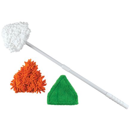 Telescopic Multi-Purpose Triangular Cleaner with 3 Heads-369655