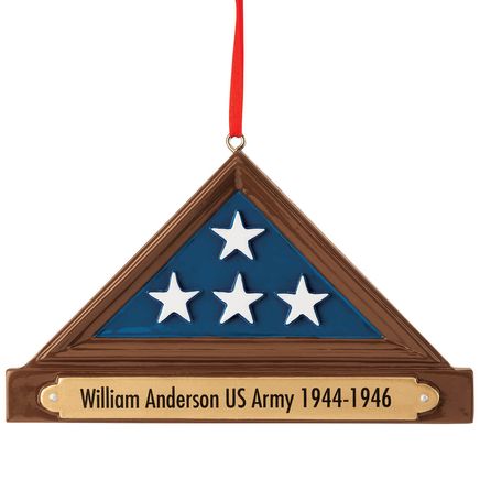 Personalized Flag Display Case Ornament-370423