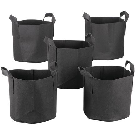 Reusable Fabric Grow Bags, Set of 5-371512