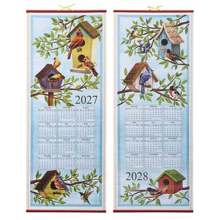 View product details for Birds Houses Scroll Calendar