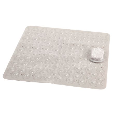 Nonslip Square Shower Mat with Pumice Stone-372437