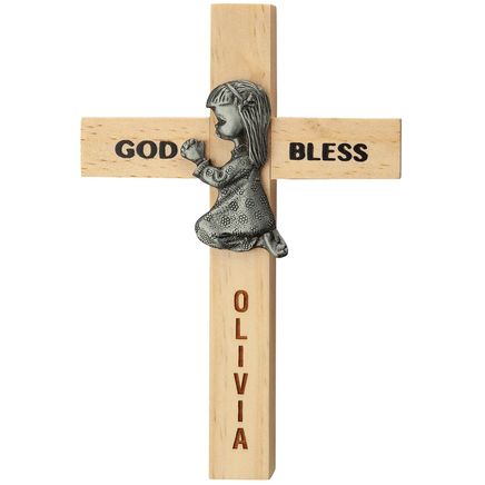 Personalized Praying Children Wooden Crosses-373246