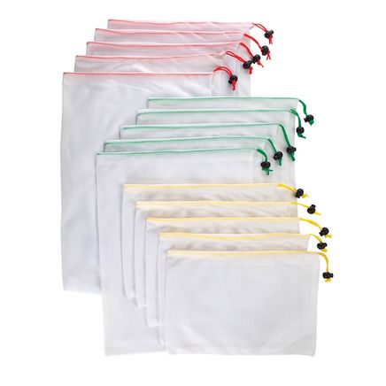 Mesh Produce Bags, Set of 15 by Chef's Pride™-373310