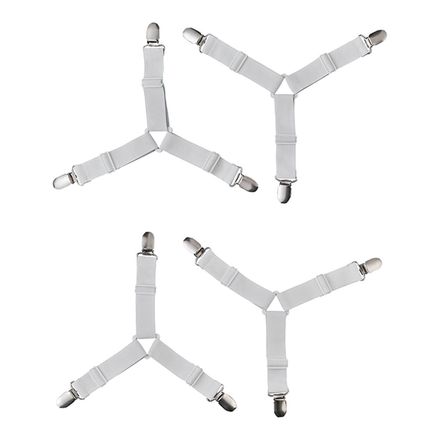 3 Way Elastic Sheet Straps, Set of 4-374738