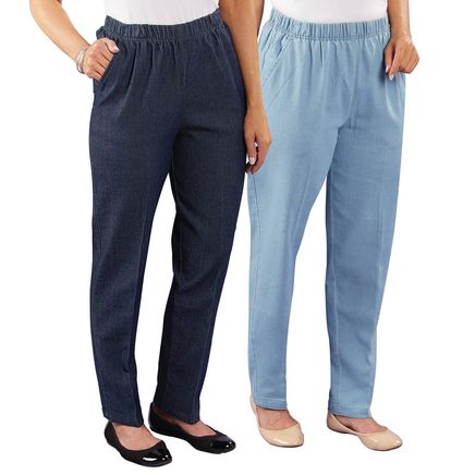 Women's Pull-On Stretch Denim Jeans-374842