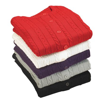 Women's Cable Knit Cardigan-374843