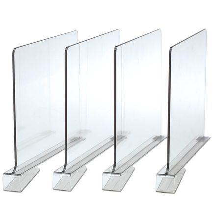 Clear Shelf Dividers, Set of 4-375041