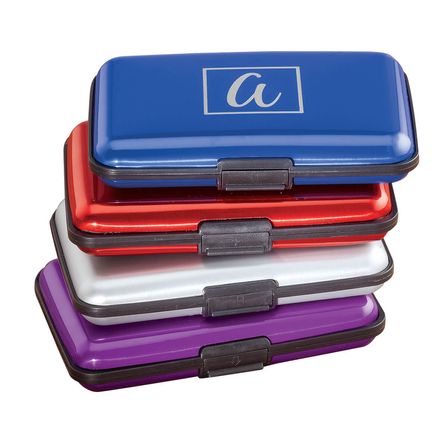 Personalized Initial Aluminum Credit Card Holder-375568