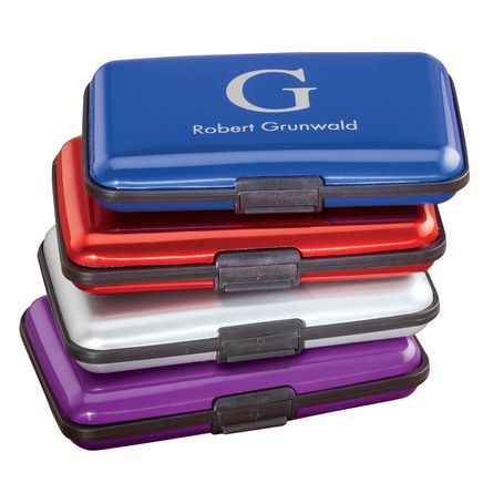 Personalized Signature Aluminum Credit Card Holder-375570
