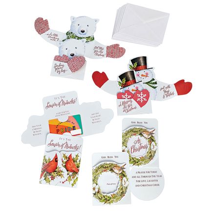 Assorted Christmas Money and Gift Card Holders, Set of 8-375960