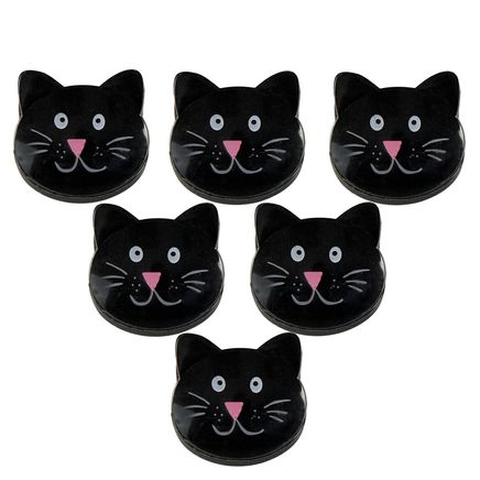 Kitchen and Laundry Clips Cat Face, Set of 6-376025