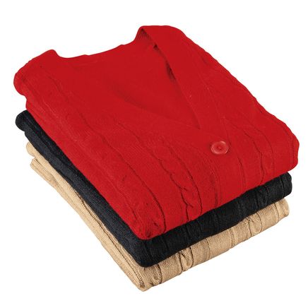 Women's Cable Knit Sweater Vest-376475