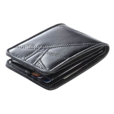 Men's Patch Leather Bifold Wallet-376480
