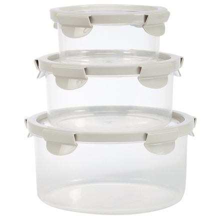 Round Containers with Stretch Lids by Chef's Pride™, Set 3-376578