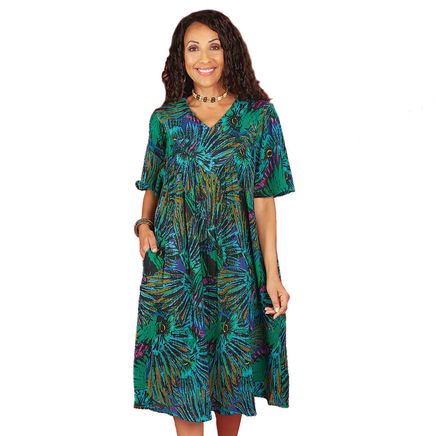 Crinkle Cotton Patio Dress-376622