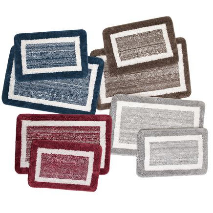 Border Non-Slip Bath Rugs by OakRidge™, Set of 2-376827