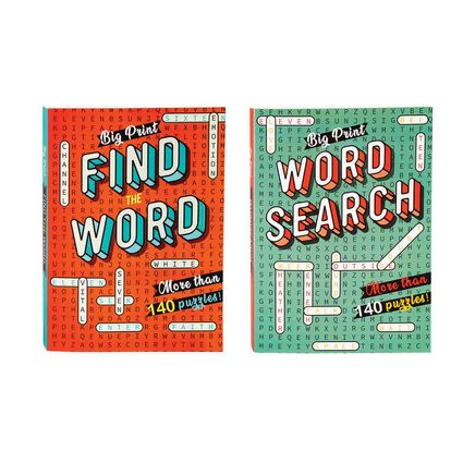 Big Print Find The Word and Word Search Books, Set of 2-378244