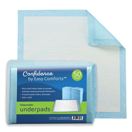 Confidence by Easy Comforts™ Disposable Underpads, Pack of 50-378488