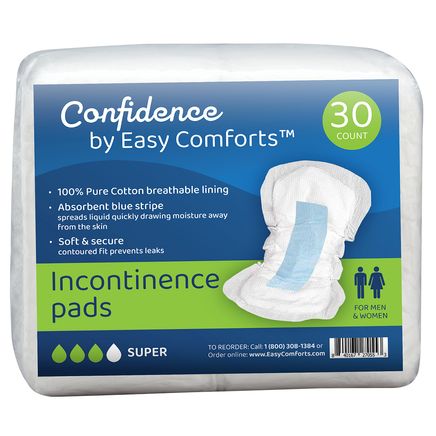 Confidence by Easy Comforts™ Incontinence Pads, Package-378513
