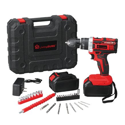 Cordless Drill Set By LivingSURE™-379799