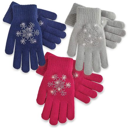 View product details for Sparkling Snowflake Gloves, 3 Pairs
