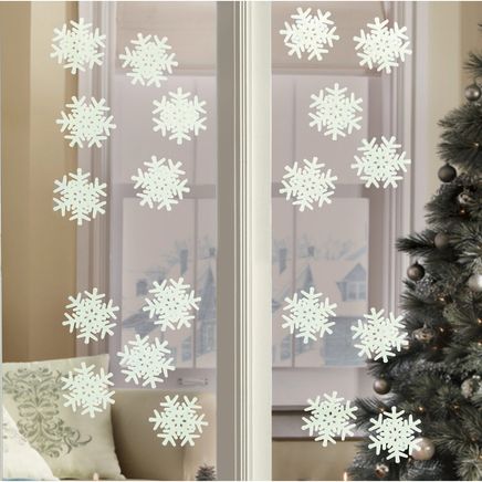 Glow-In-The-Dark Snowflakes, Set of 20-380342