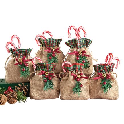 View product details for Burlap Treat Bags, Set of 6