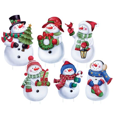 View product details for Snowman Stakes, Set of 6