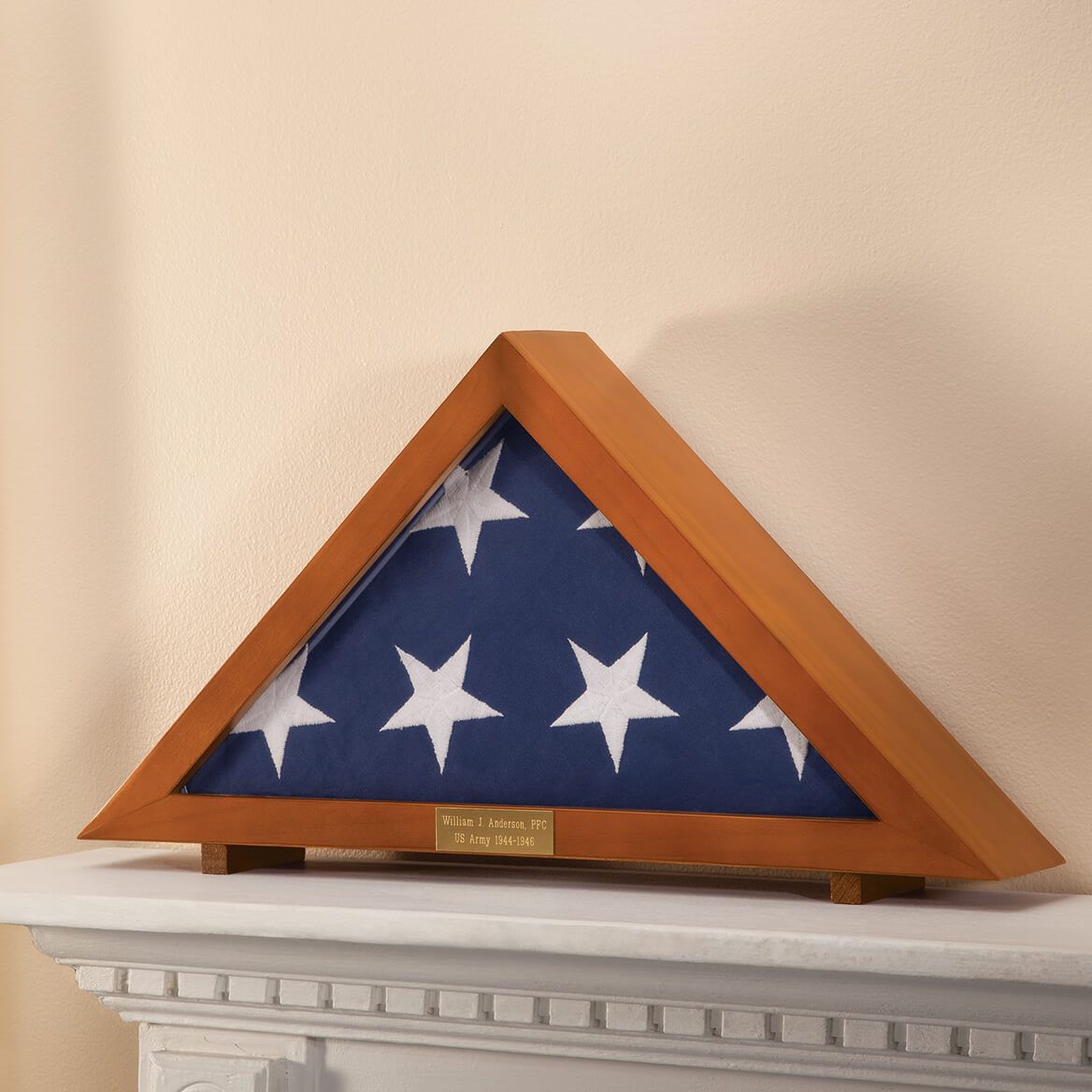 Personalized Veterans Flag Display Case + '-' + 332797