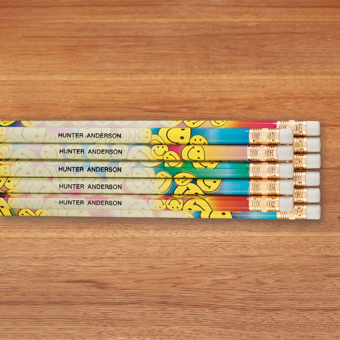 Personalized Happy Face Pencils, Set of 12 + '-' + 335691