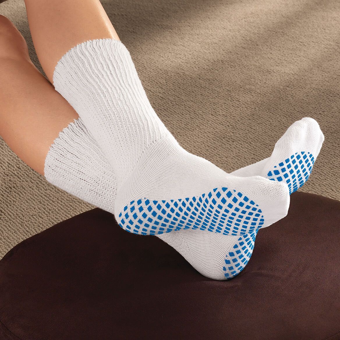 Diabetic Slipper Socks With Gripper Soles + '-' + 336019