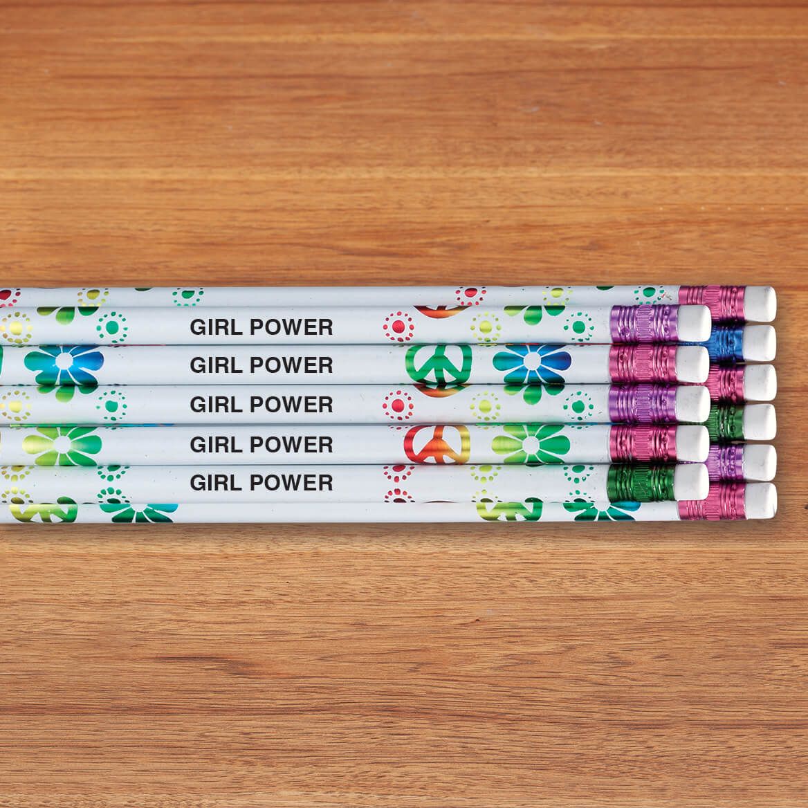 Personalized Groovy Rainbow Pencils, Set of 12 + '-' + 342756