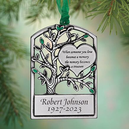 Personalized Pewter Memorial Tree Ornament-343048