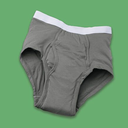 Men's 20 oz. Incontinence Brief, Gray-348098