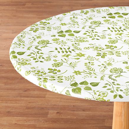 Flowing Flowers Vinyl Elasticized Table Cover By Home-Style Kitchen™-355908