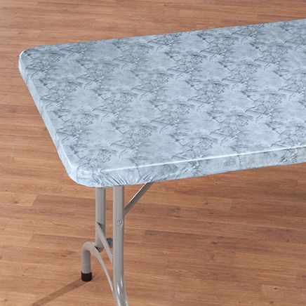 Marble Vinyl Elasticized Banquet Table Cover-356493