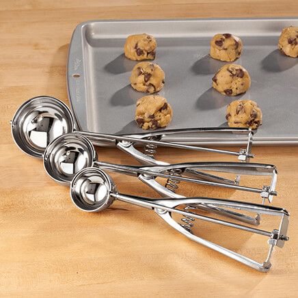Stainless Steel Cookie Scoops, Set of 3-360438