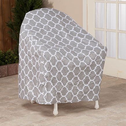 Trellis Pattern Quilted Chair Cover, 33"L x 27"W x 33"H-362893
