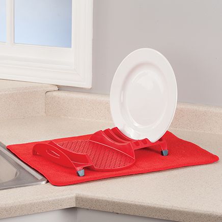 2-Piece Dish Rack with Drying Mat by Chef's Pride™-368090