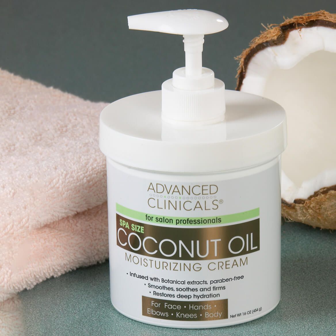 Advanced Clinicals® Coconut Oil Moisturizing Cream, 16 oz. + '-' + 368953