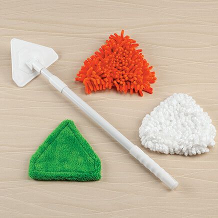 Telescopic Multi-Purpose Triangular Cleaner with 3 Heads-369655