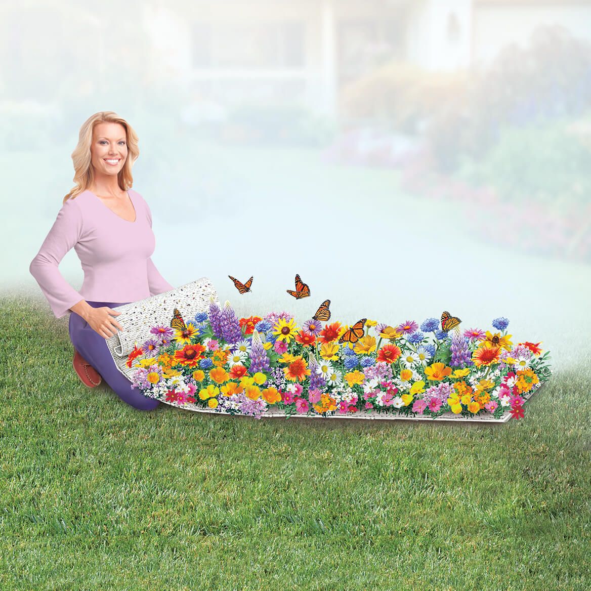 Monarch Butterfly Flower Roll Out Seed Mat + '-' + 369824