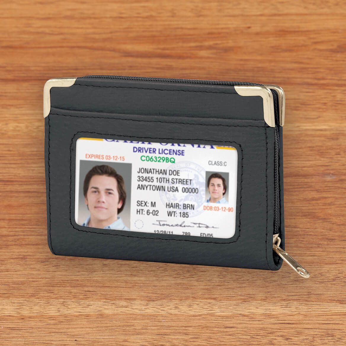 RFID Zip Up Security ID Credit Card Case - StarCrest