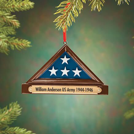 Personalized Flag Display Case Ornament-370423