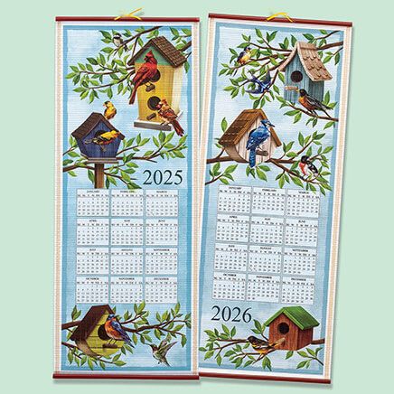 Birds Houses Scroll Calendar-371695