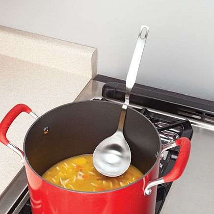 Stainless Steel Soup Ladle with Rim Rest-372010