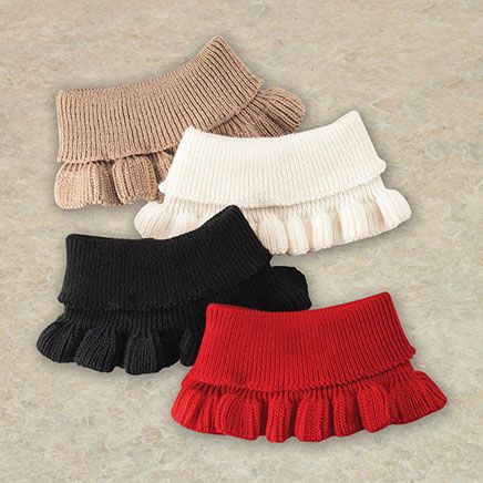 Ruffle Sweater Knit Collars, Set of 4-372200