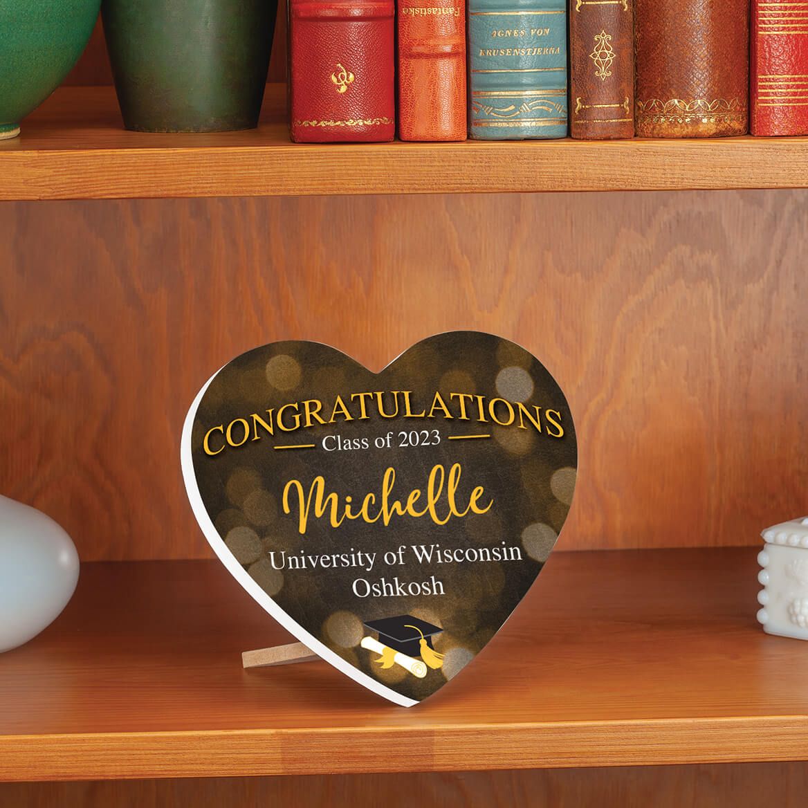 Personalized Graduation Heart Table Sitter + '-' + 373008